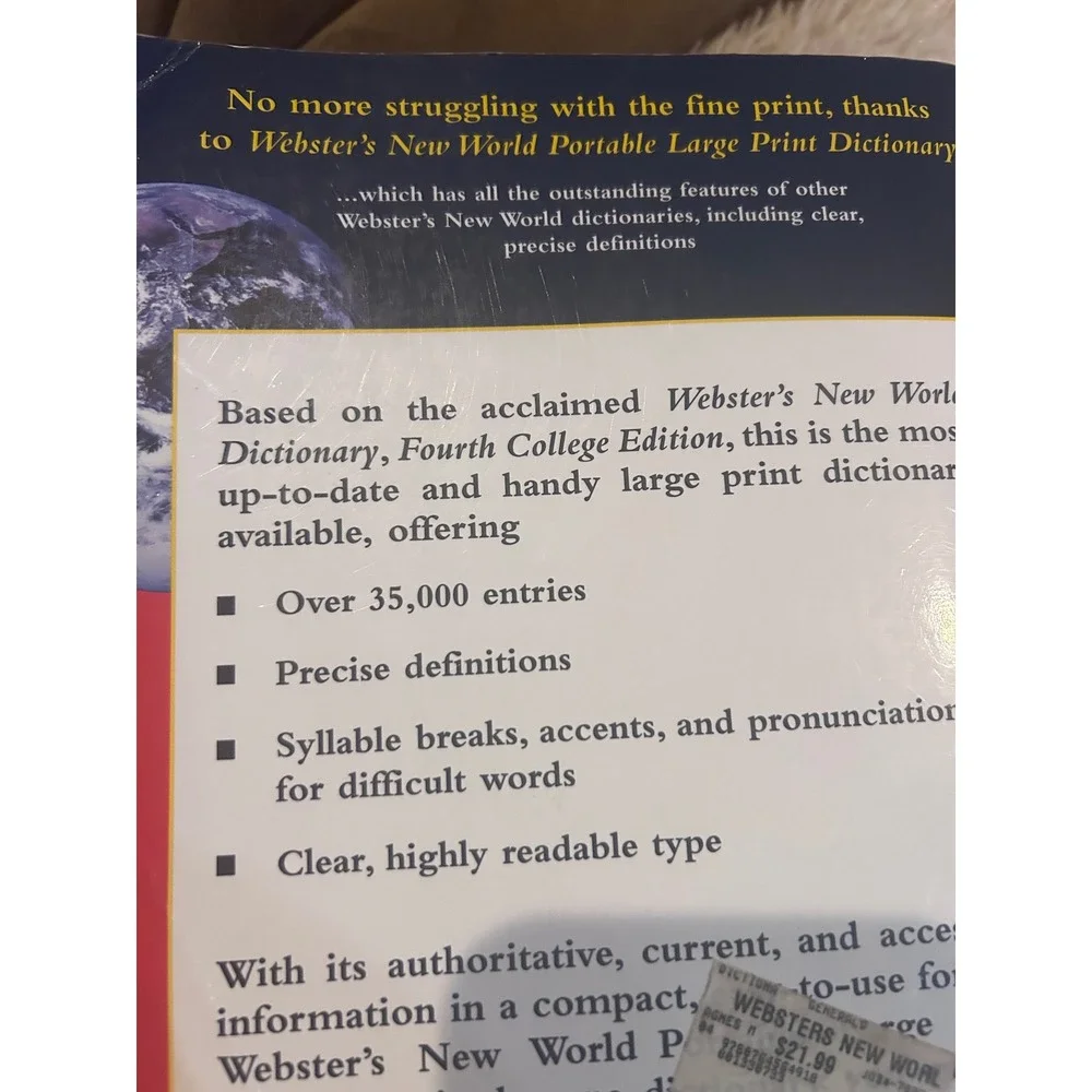 Webster's New World Portable Large Print Dictionary‎ Fourth College Edition